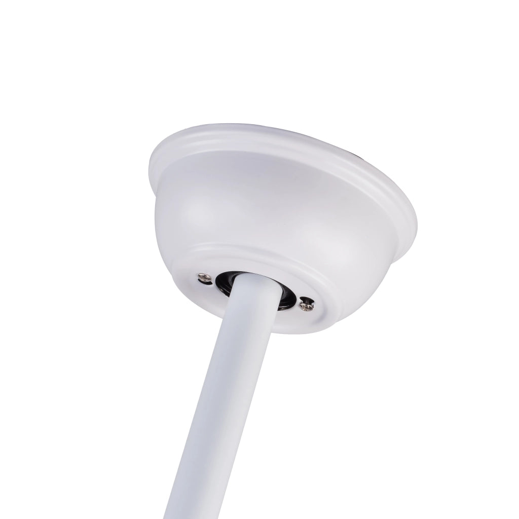 Ventilatore da soffitto bianco da 60 pollici senza luce con telecomando e motore DC
