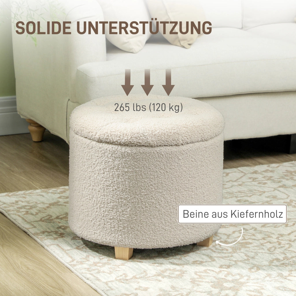 PANCHETTA Contenitore Ø45 x 41 cm Crema in poliestere