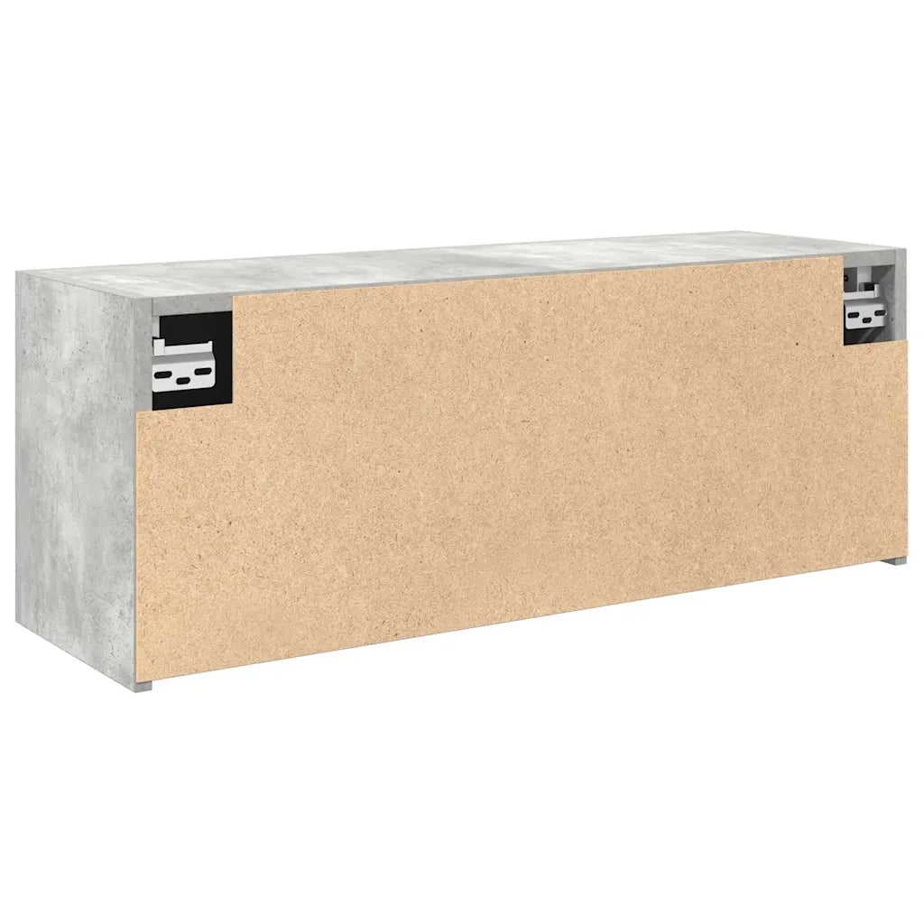 Armadietto da Bagno Grigio Cemento 80x25x30 cm in Truciolato