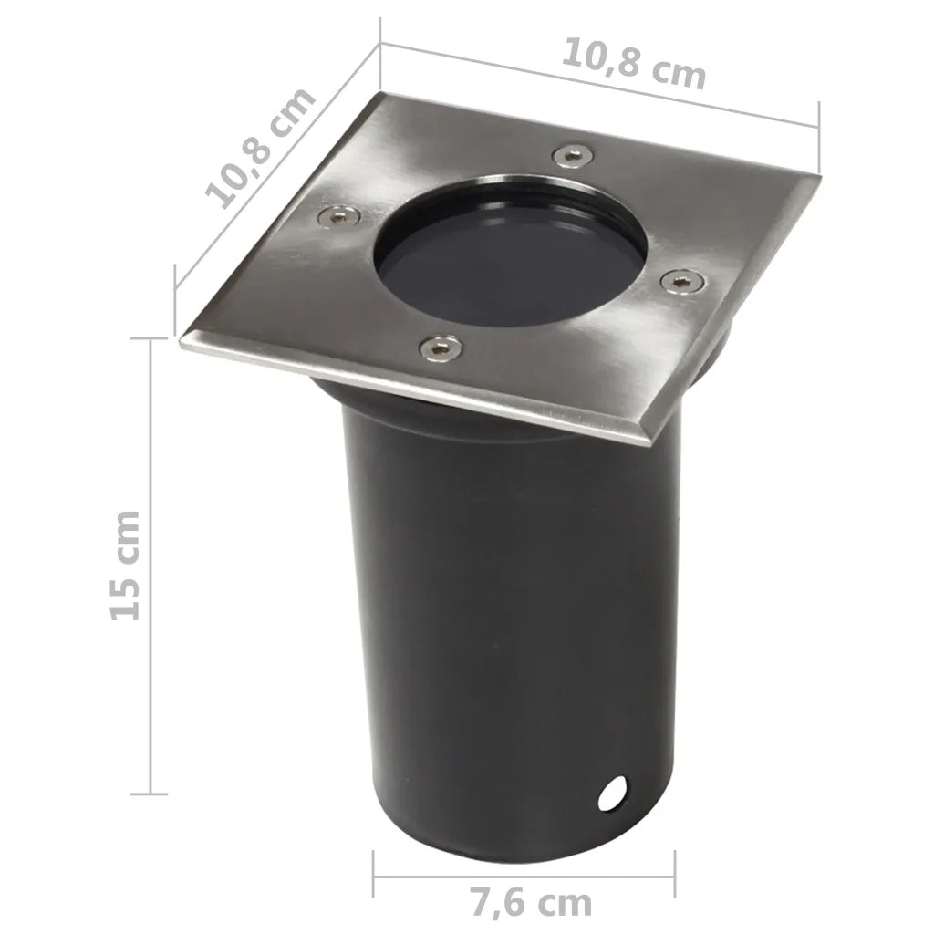 Faretti a Incasso per Esterno Set 3 pz Quadrati CFW5260823