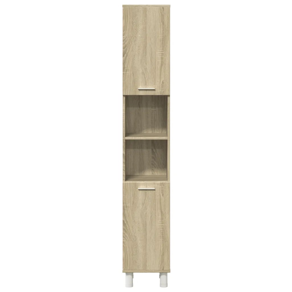 Set Mobili da Bagno 3 pz Rovere Sonoma in Legno Multistrato 3324976