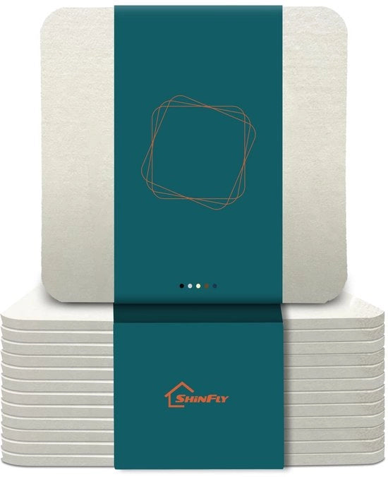 Onderzetters per Vetro, Set di 12 Onderzetters per Vetro Antiscivolo, Resistenti al Calore e Lavabili, Onderzetters per Vetro per Bicchieri, Bar e Tazze