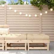 Poggiapiedi da Giardino con Cuscini 2 pz Legno Massello di Pino 825464