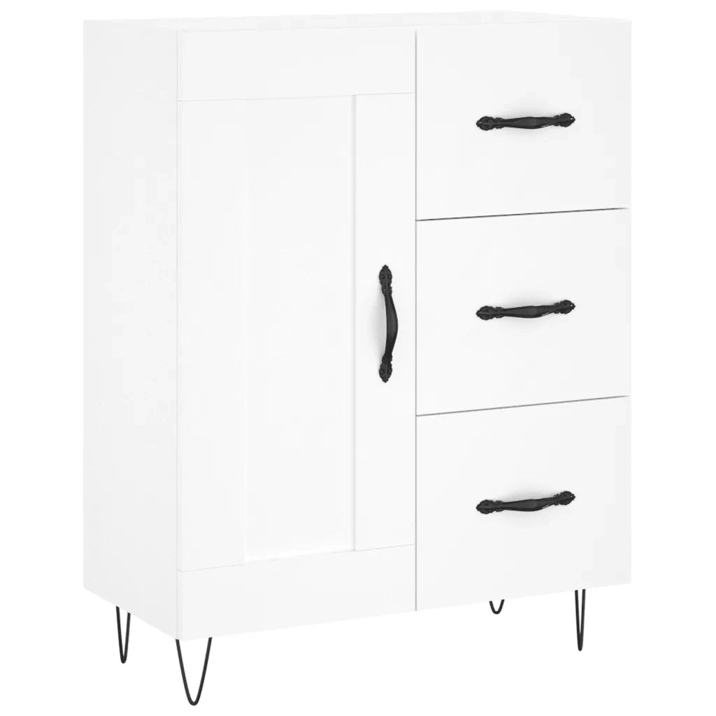 Credenza | Madia | Buffet da pranzo | Armadio da pranzo Bianca 69,5x34x180 cm in Legno Multistrato