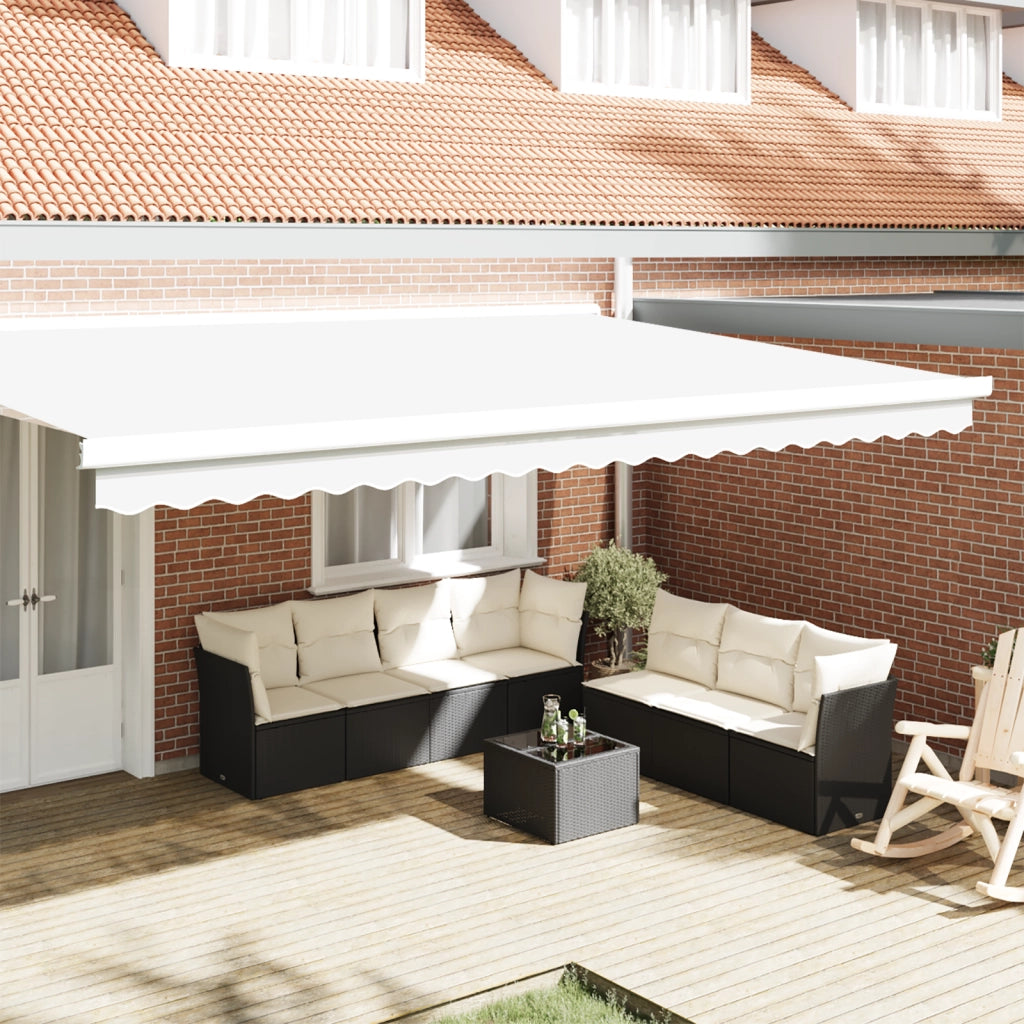 Tenda da Sole per Telaio da 5 m Bianca 4.8x0.2 m