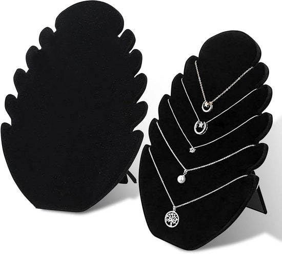 Set di 2 standard per catenina in tessuto nero per tenere catenine e accessori