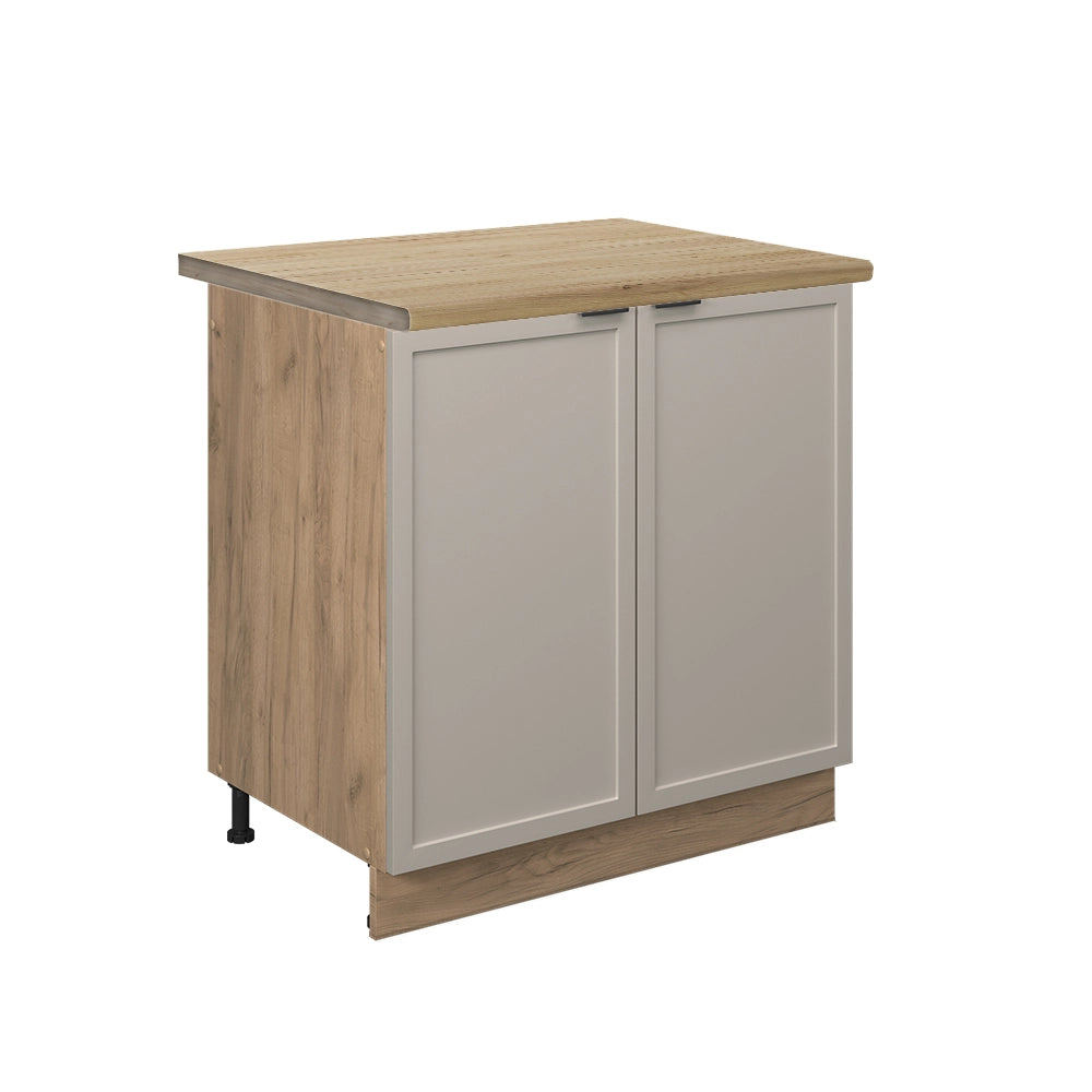 Mobile lavello cucina Fame-Line GrigioBeige/Rovere dorato 80 cm, PL Rovere Vicco