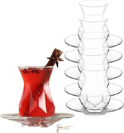 Set di bicchieri in vetro premium di alta qualità – set di bicchieri da caffè in vetro di lusso da 6 pezzi