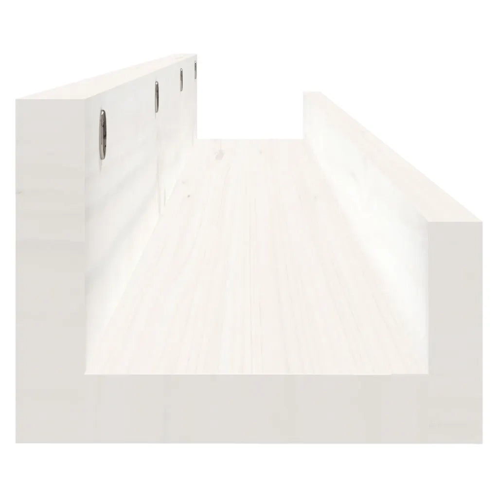 Mensole da Parete 2 pz Bianco 110x12x9cm Legno Massello di Pino cod mxl 32786