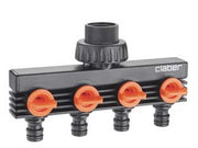 1blister presa a 4 vie con rubinetti di regolazione - in blister 8581 cod:ferx.fer435635