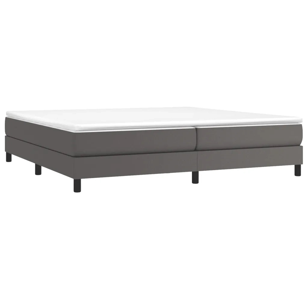 Struttura Letto a Rete a Molle-Giroletto Grigio 200x200 cm in Similpelle 743809