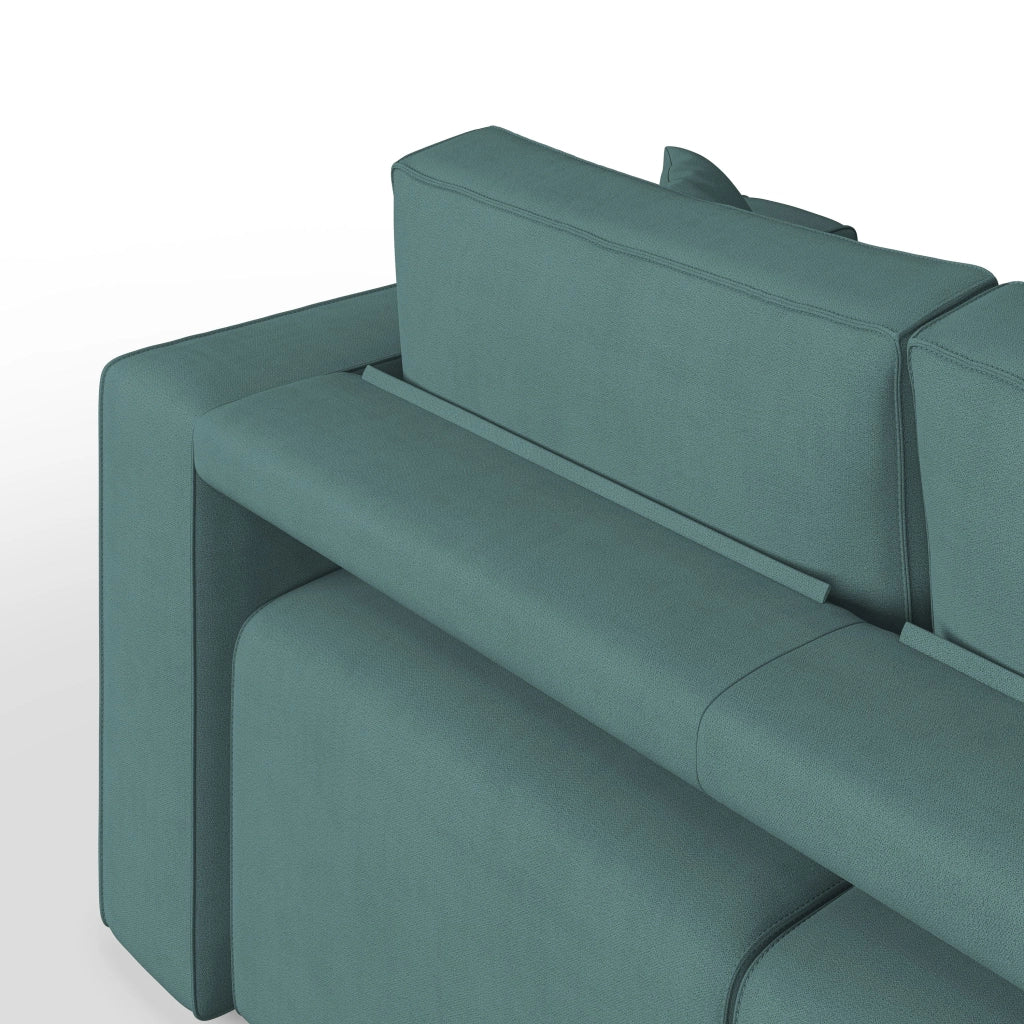 Morfeo Divano 3 sedute tessuto impermeabile 245 cm petrolio