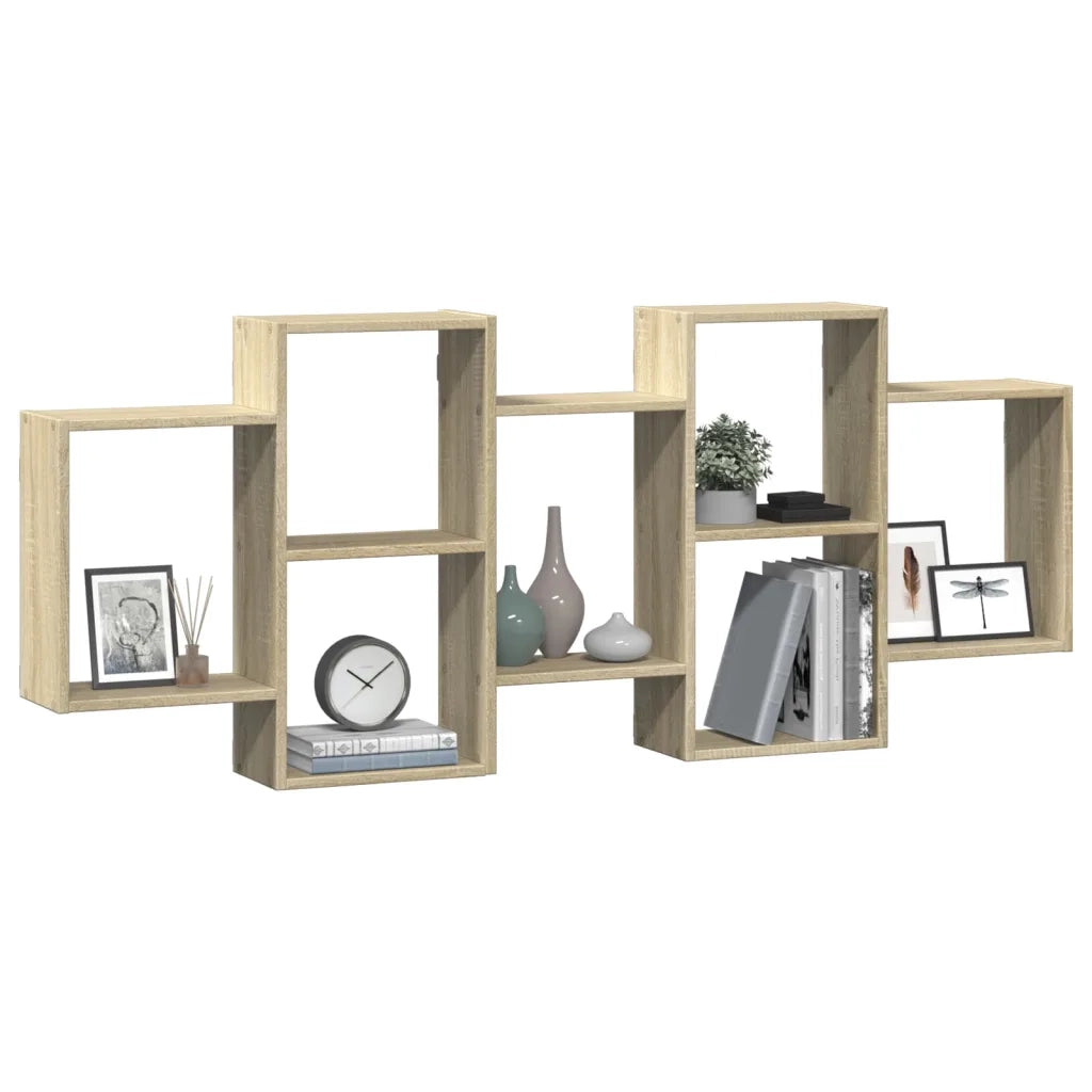 Scaffale a Parete Rovere Sonoma 159x18x65 cm in Truciolato 853211
