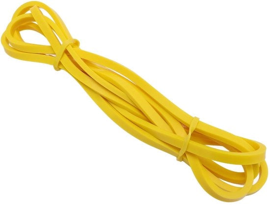 Cintura di allenamento gialla 6,4 mm - Cintura di gomma per allenamento - Alta elasticità - Odorante - Adatta per squat/pull - Utilizzo duraturo