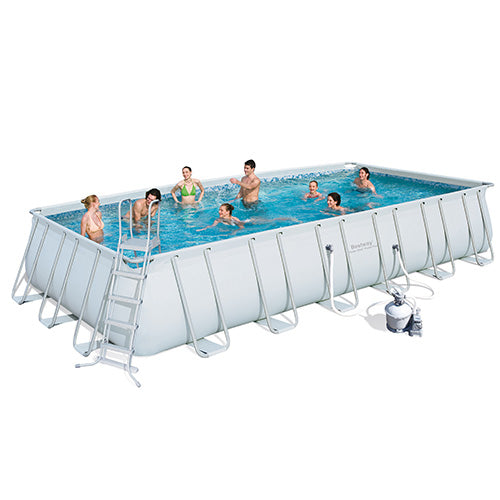 Piscina Fuori Terra Rettangolare 732x366x132cm Bestway Power Steel Frame 56475