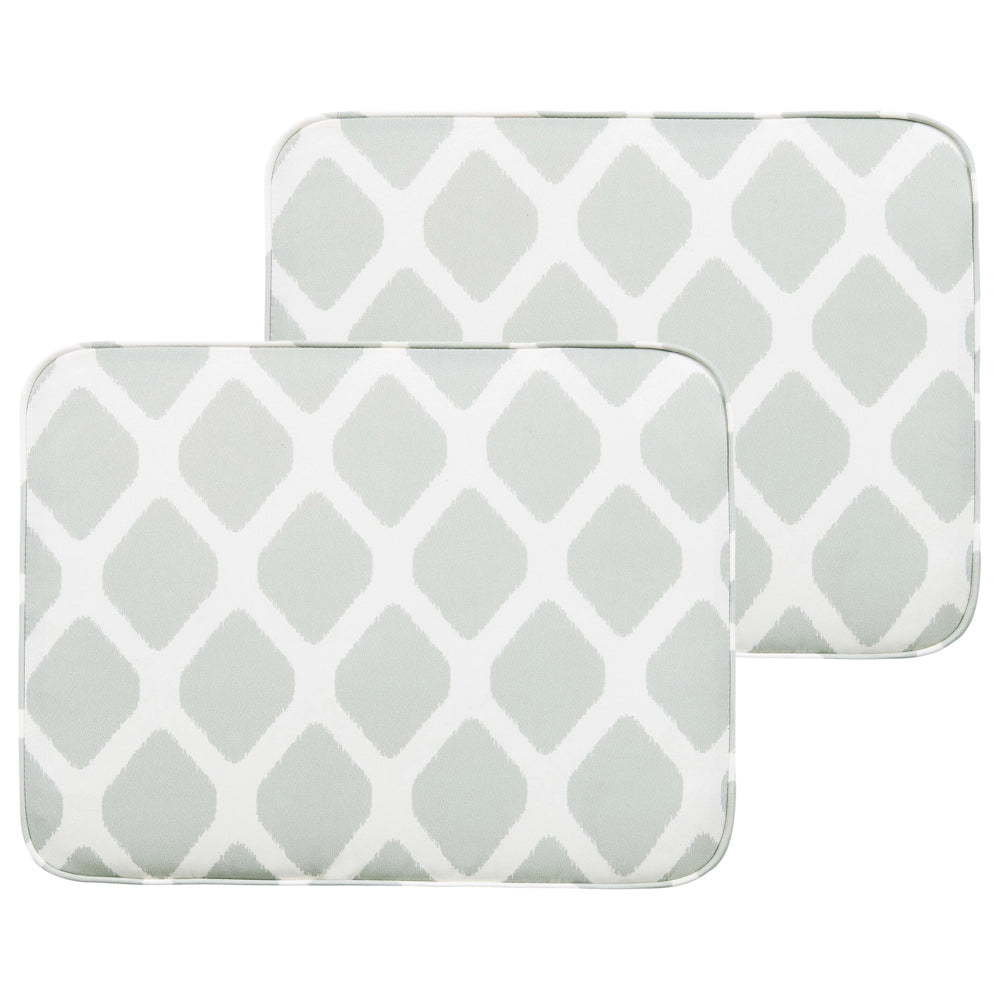 Set di 2 cuscini per sedili da esterno verde menta motivo geometrico legato con cordoncino resistente ai raggi UV