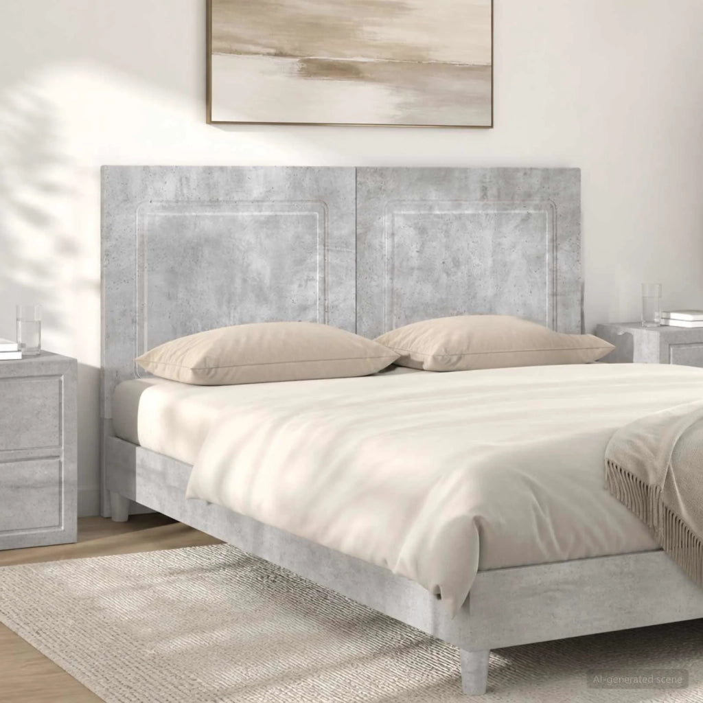 Testiera da Muro UTRECHT Grigio Cemento Legno ingegnerizzato 897848