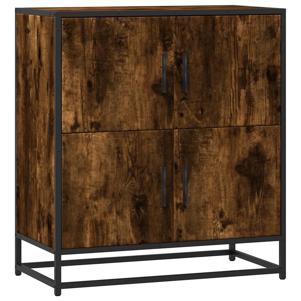 Credenza Rovere Fumo 68x35x76 cm in Legno Multistrato