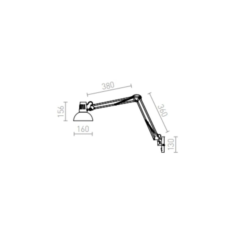 Lampada ANTE parete Bianco Nickel opaco 230V E27 28W