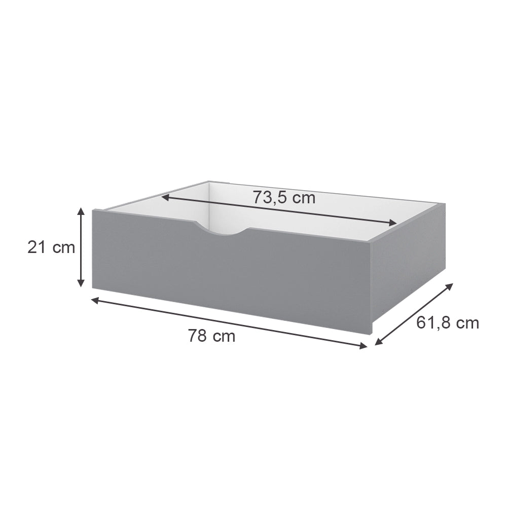 Vitalispa Cassetto estraibile Grigio 78 x 61.8 cm Set di 2