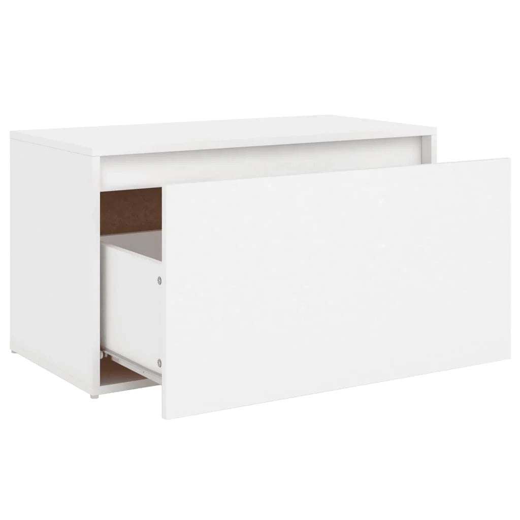 Panca da ingresso 80 x 40 x 45 cm in truciolare bianco 02_0010857