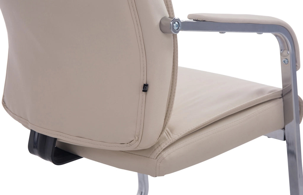 Sedia XL Anubis in similpelle crema