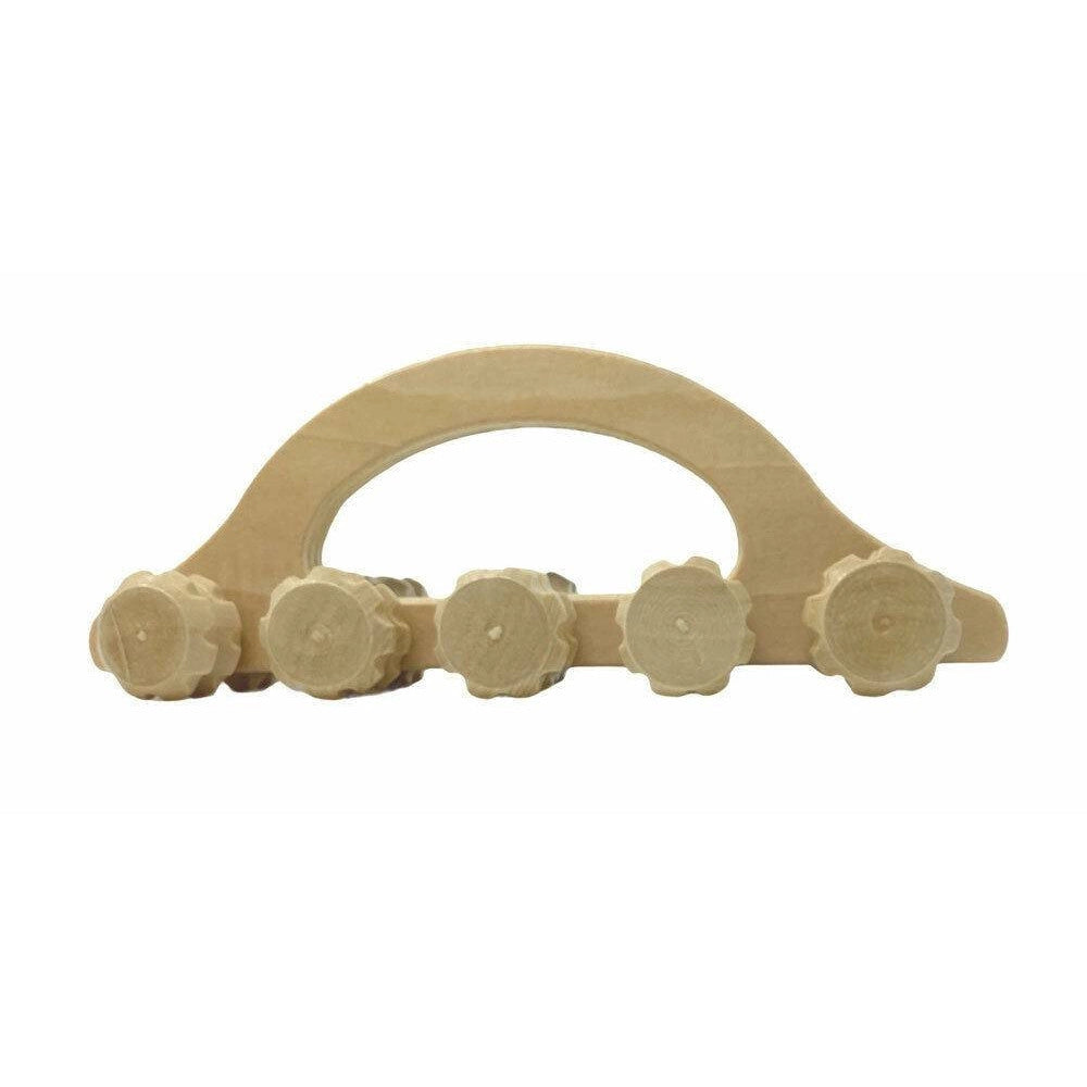 Trade Shop - Rullo Massaggiatore In Legno Per Massaggi Anticellulite Cervicale Schiena 69596 -