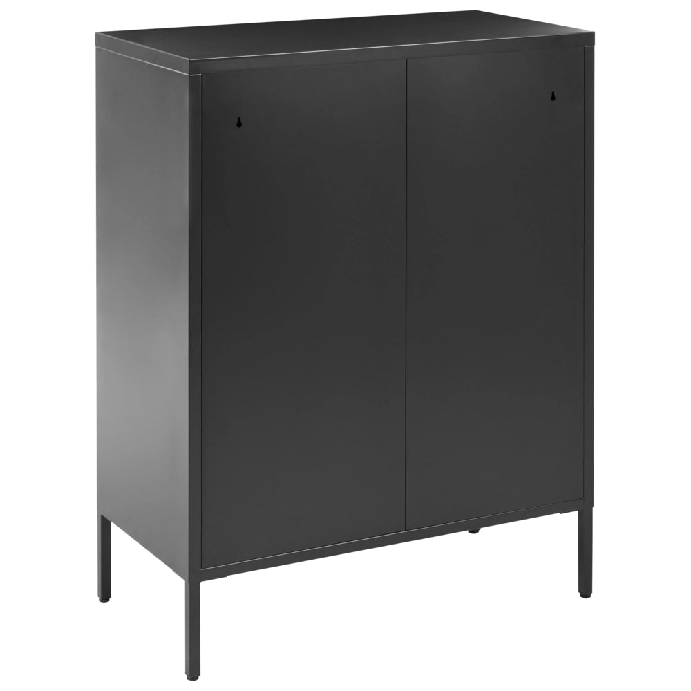 Armadio a 4 cassetti in metallo Nero in acciaio stile industriale per il soggiorno dell'home office