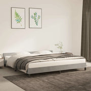 Giroletto senza Materasso Grigio Chiaro 200x200 cm Velluto 347591