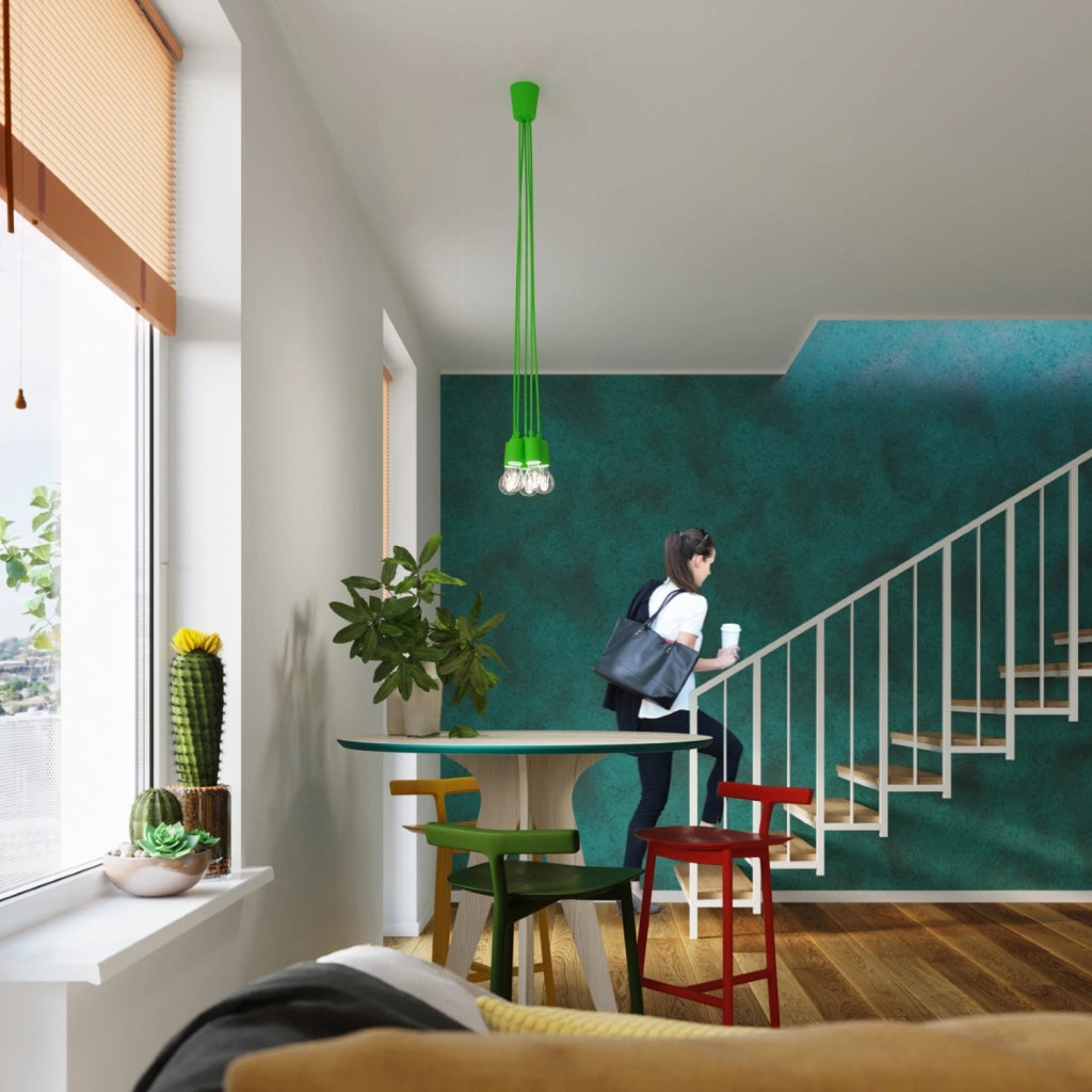 Lampadario Matero 3 luci verde Pure Lume PU.0582 E27