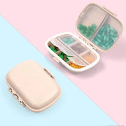 Pillendoos 7 giorni, 8 cassette (6 piccole + 2 grandi), impermeabile con sigillatura in silicone, coperchio rimovibile, trasportabile per viaggi e uso quotidiano di medicinali - Beige