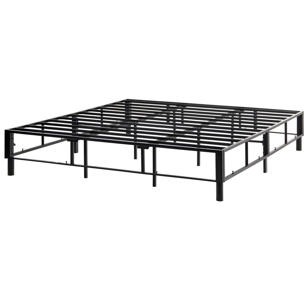 Letto matrimoniale con rete in tessuto 180 x 200 cm con materasso a molle insacchettate senza testiera camera da letto grigio chiaro