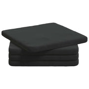 Cuscini per Seduta 4 pz | Cuscini per sedie Nero 40 x 40 x 3 cm Velluto