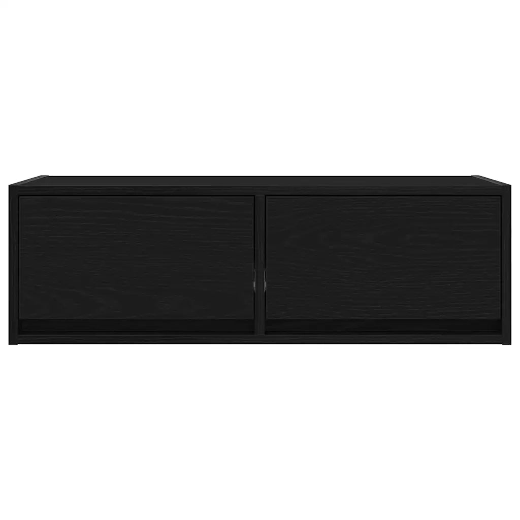 Mobili TV 2 pz Rovere Nero 80x31x25,5 cm in Legno Multistrato 861511