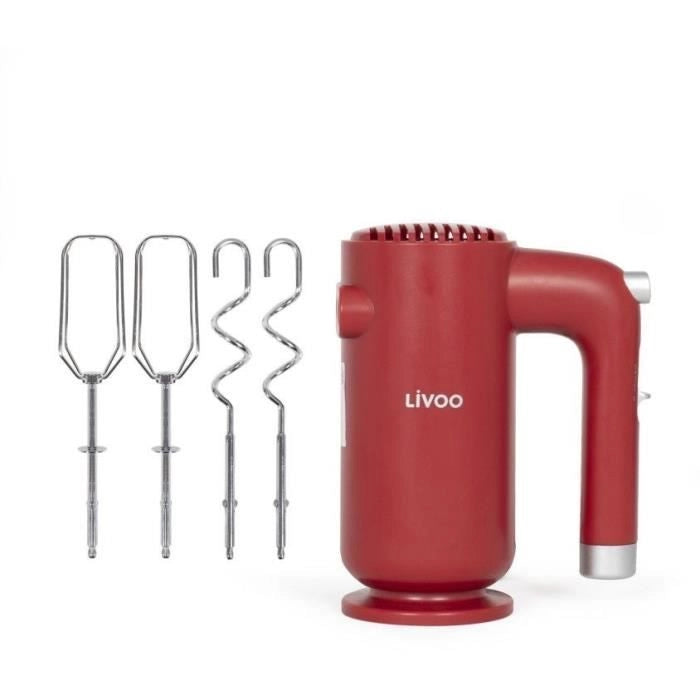 Miscelatore elettrico - LIVOO - DOP243R - 250 w - 5 velocità - Rosso