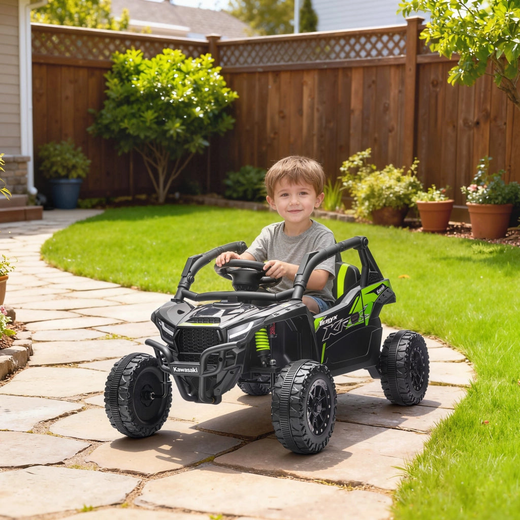 Macchina Elettrica Bambini 3-5 Anni 12V ¨C zephmum ¨C Nero con Telecomando e Musica