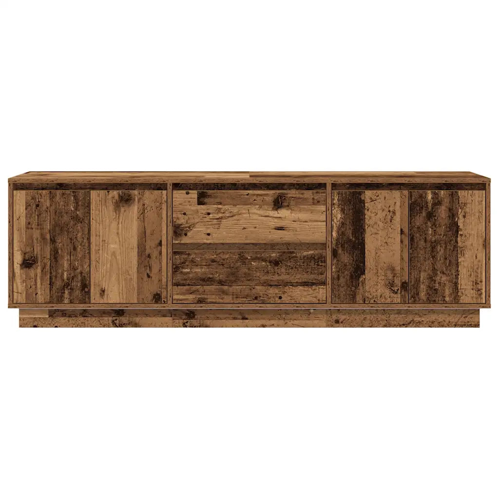 Mobile Porta TV con Luci LED Legno Antico 160,5x41x50 cm
