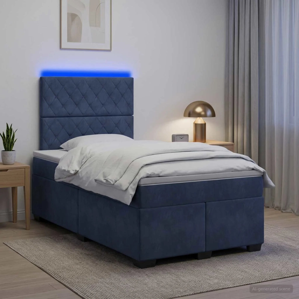 Letto box spring con materasso Grigio Scuro 120 x 190 cm 3455061