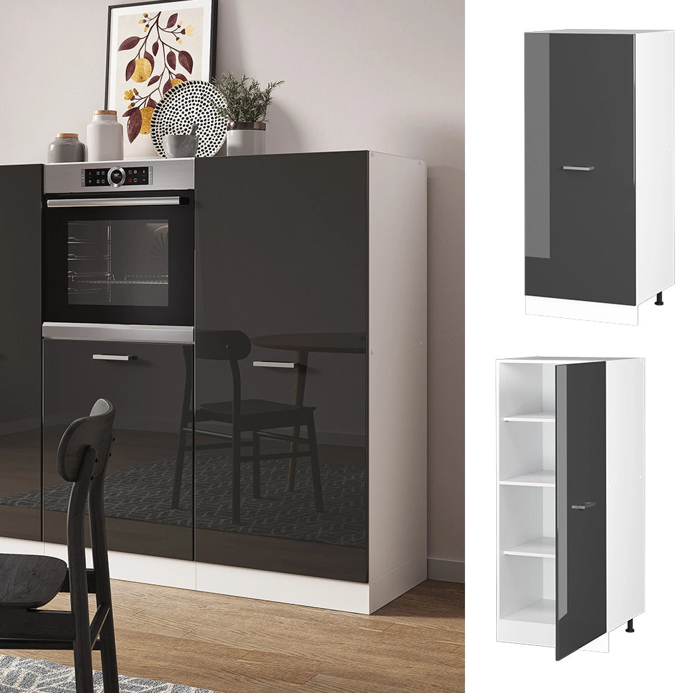 Mobile cucina dispensa R-Line Antracite lucido/Bianco 60 cm Vicco