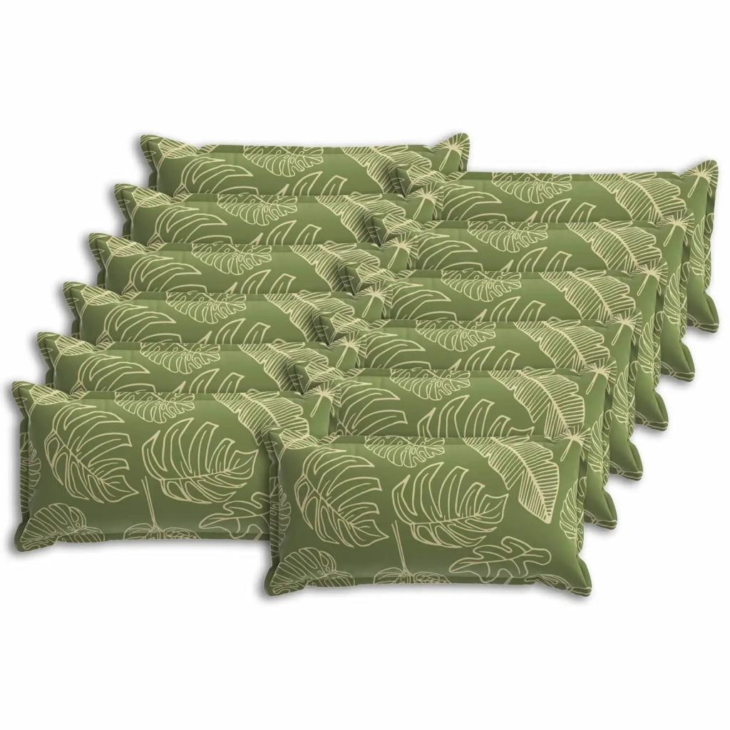 Federa 12 pcs HOUTEN Design a foglia 40 x 80 cm Poliestere 918303