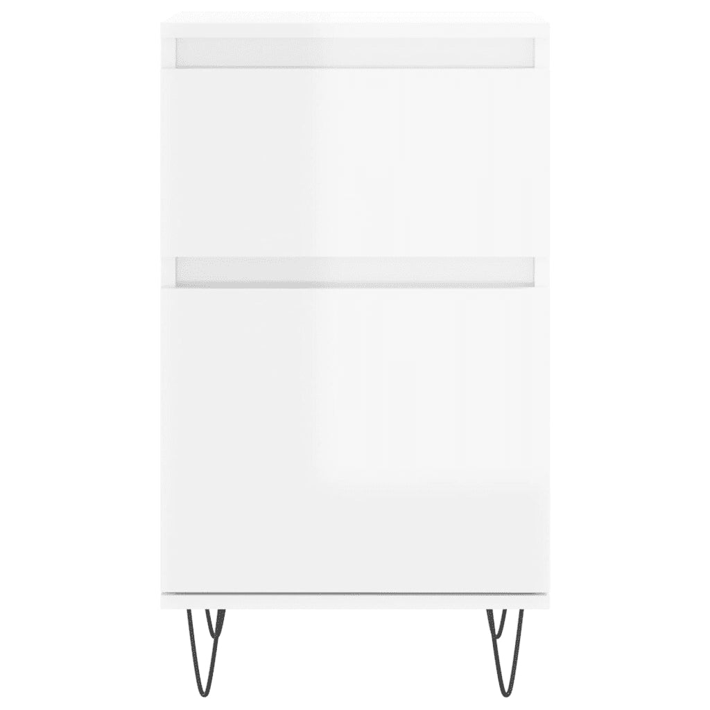 Credenze 2 pz | Madia | Buffet da pranzo | Armadio da pranzo Bianco Lucido 40x35x70 cm in Legno Multistrato