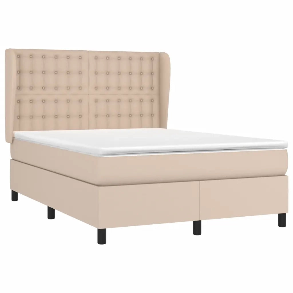 Giroletto a Molle con Materasso Cappuccino 140x190cm Similpellecod mxl 74265