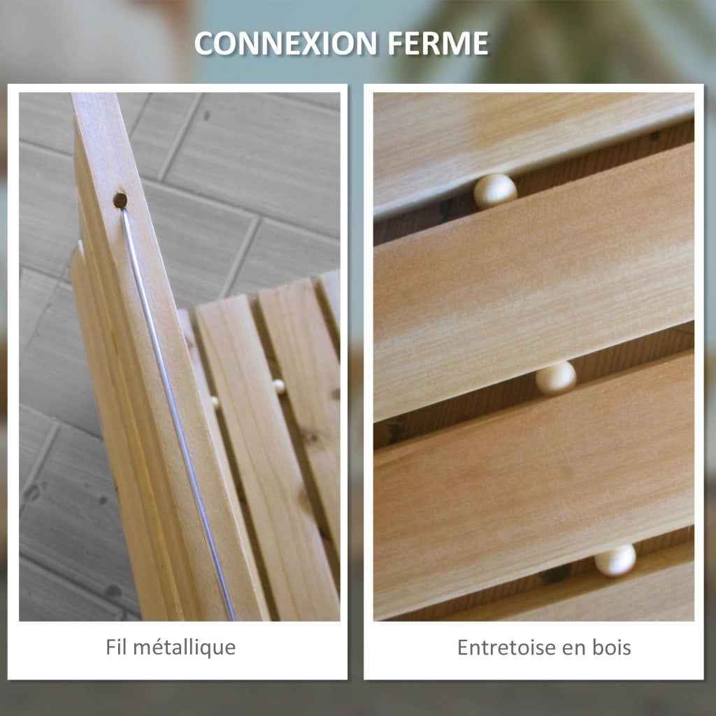 Percorso da giardino in legno di pino ¨C zephmum ¨C 120x38 cm
