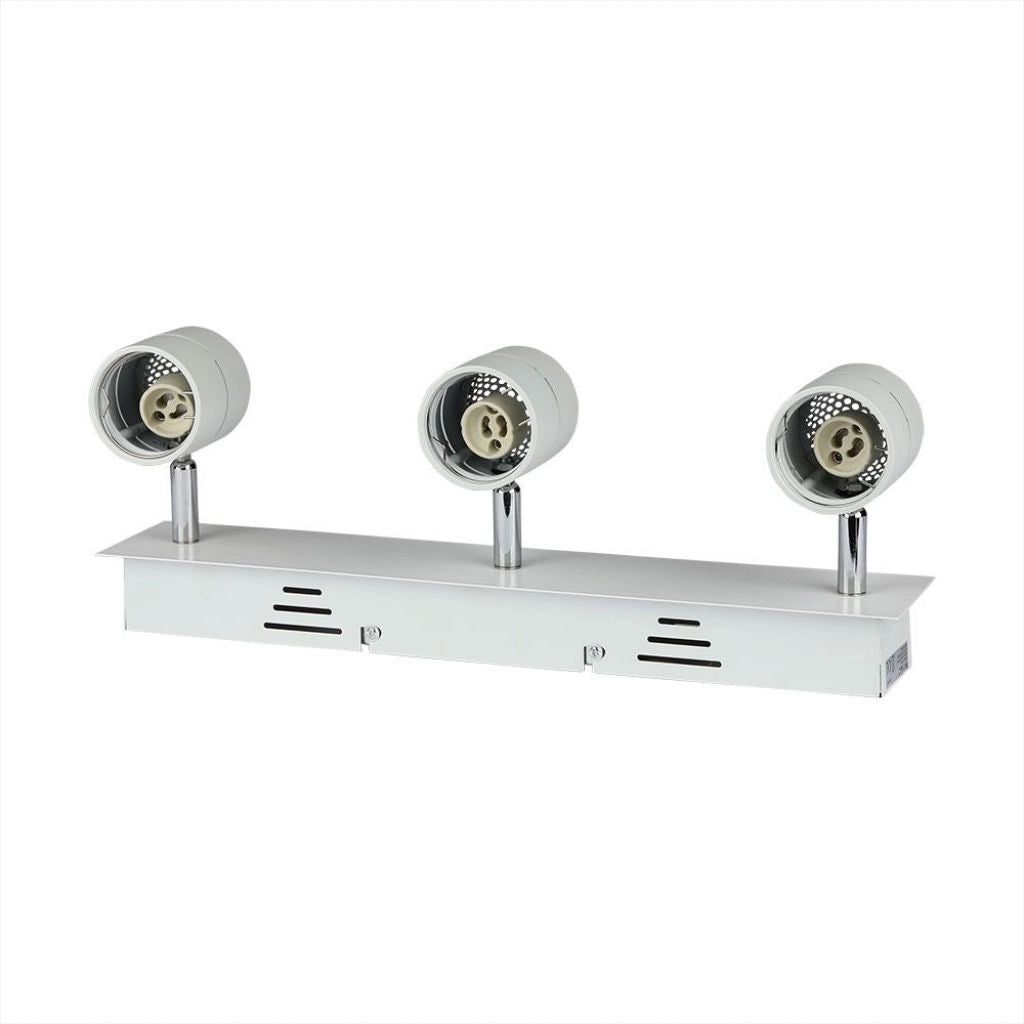 3*GU10 Montaggio superficiale Codice bianco