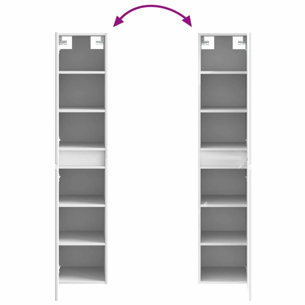 Set di mobili per il bagno 3 pz Bianco Lucido 3406057