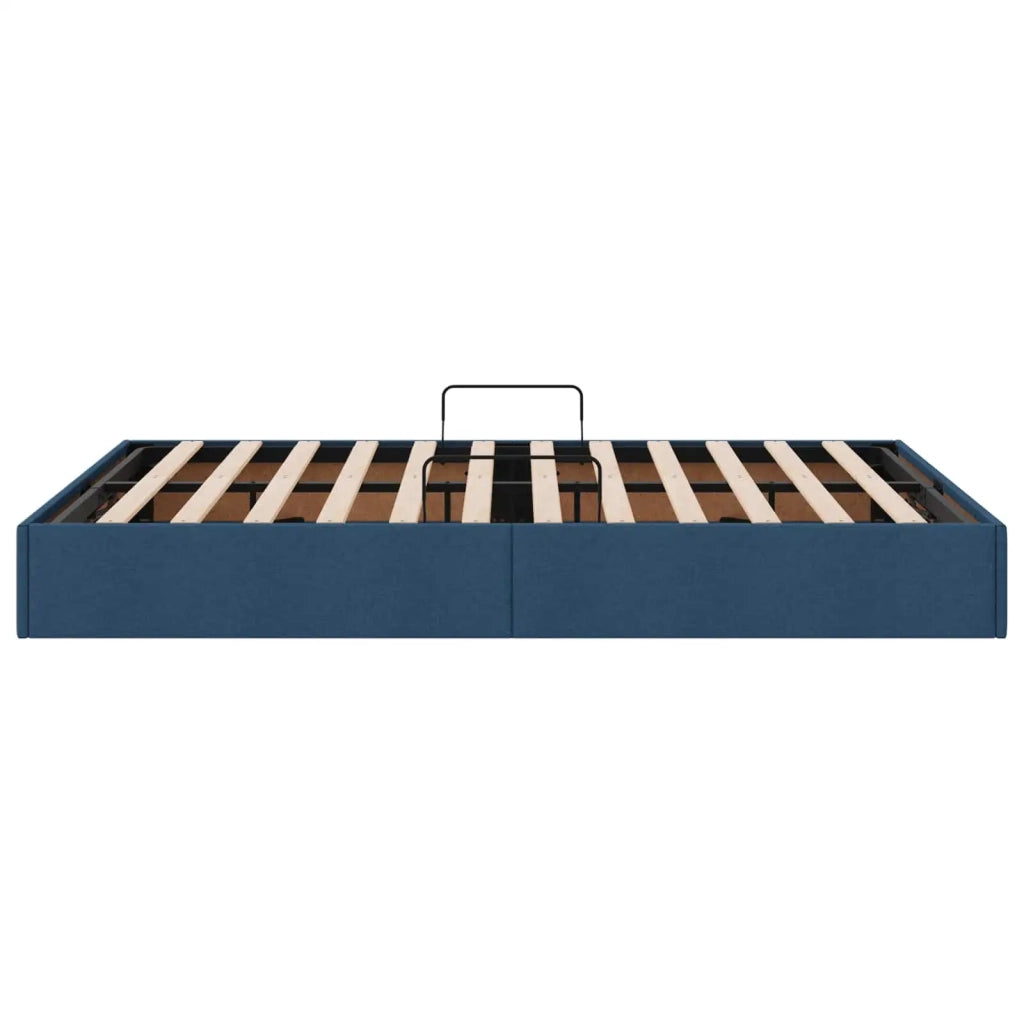 Letto ottomano con archiviazione Blu 140 x 190 cm Tessuto 3442825