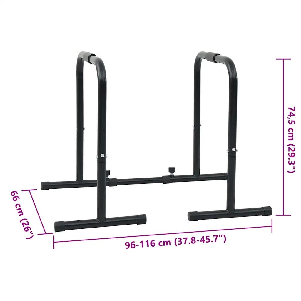 Barra Dip Nero 116 x 66 x 74,5 cm Acciaio verniciato a polvere 42002569