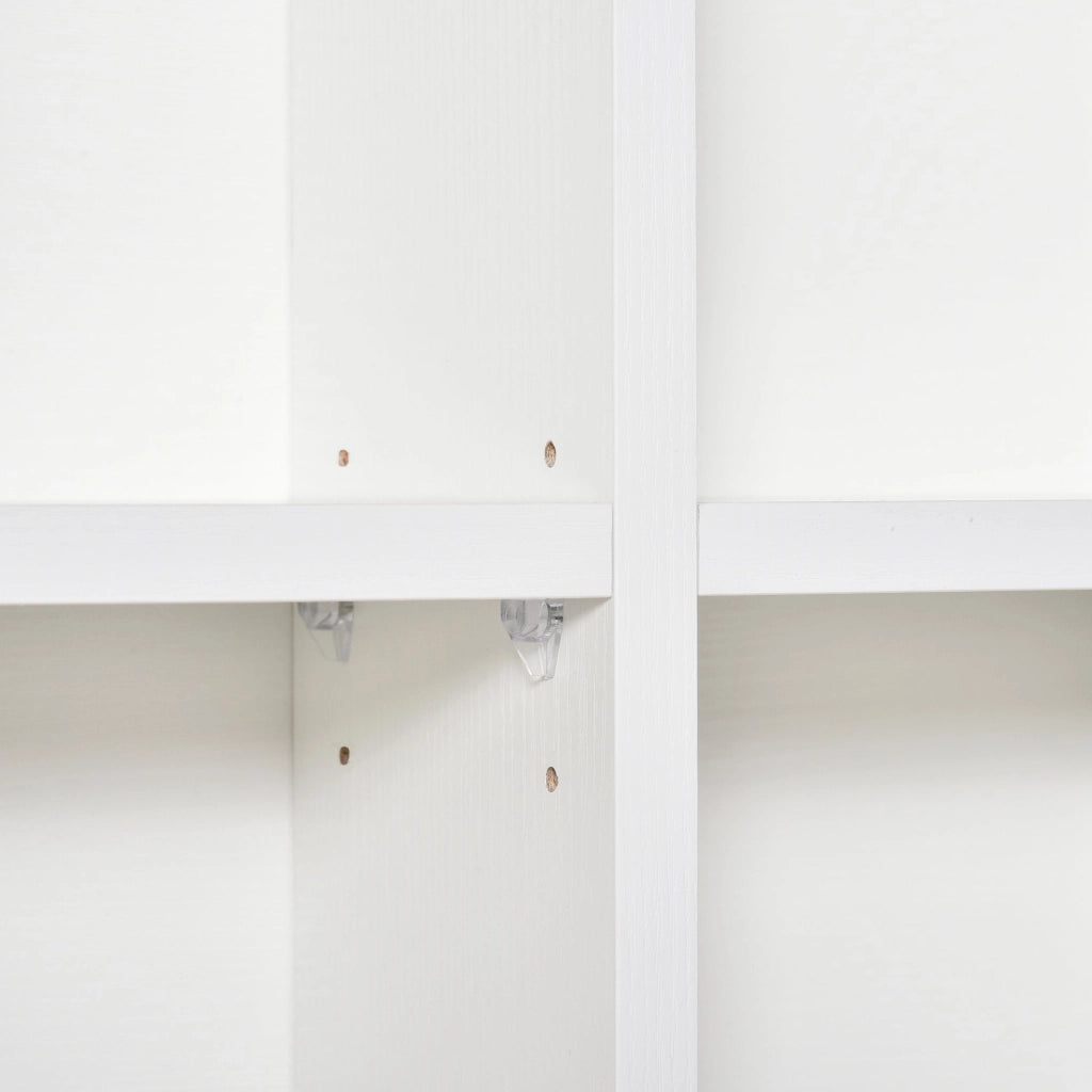 Libreria in Legno 24 Scomparti Bianco 130.5x89x20 cm