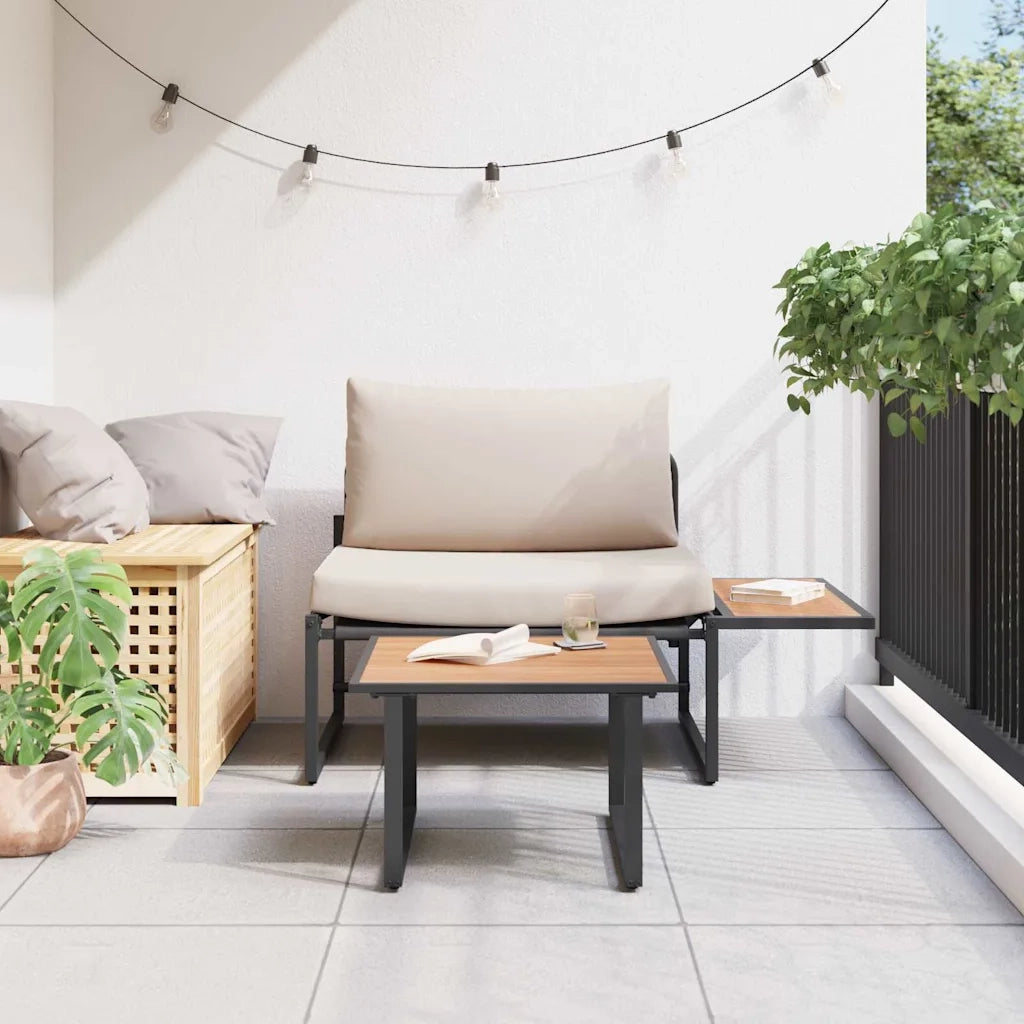 Set Divano da Giardino 2 pz | Set Salotto da Giardino Talpa Acciaio