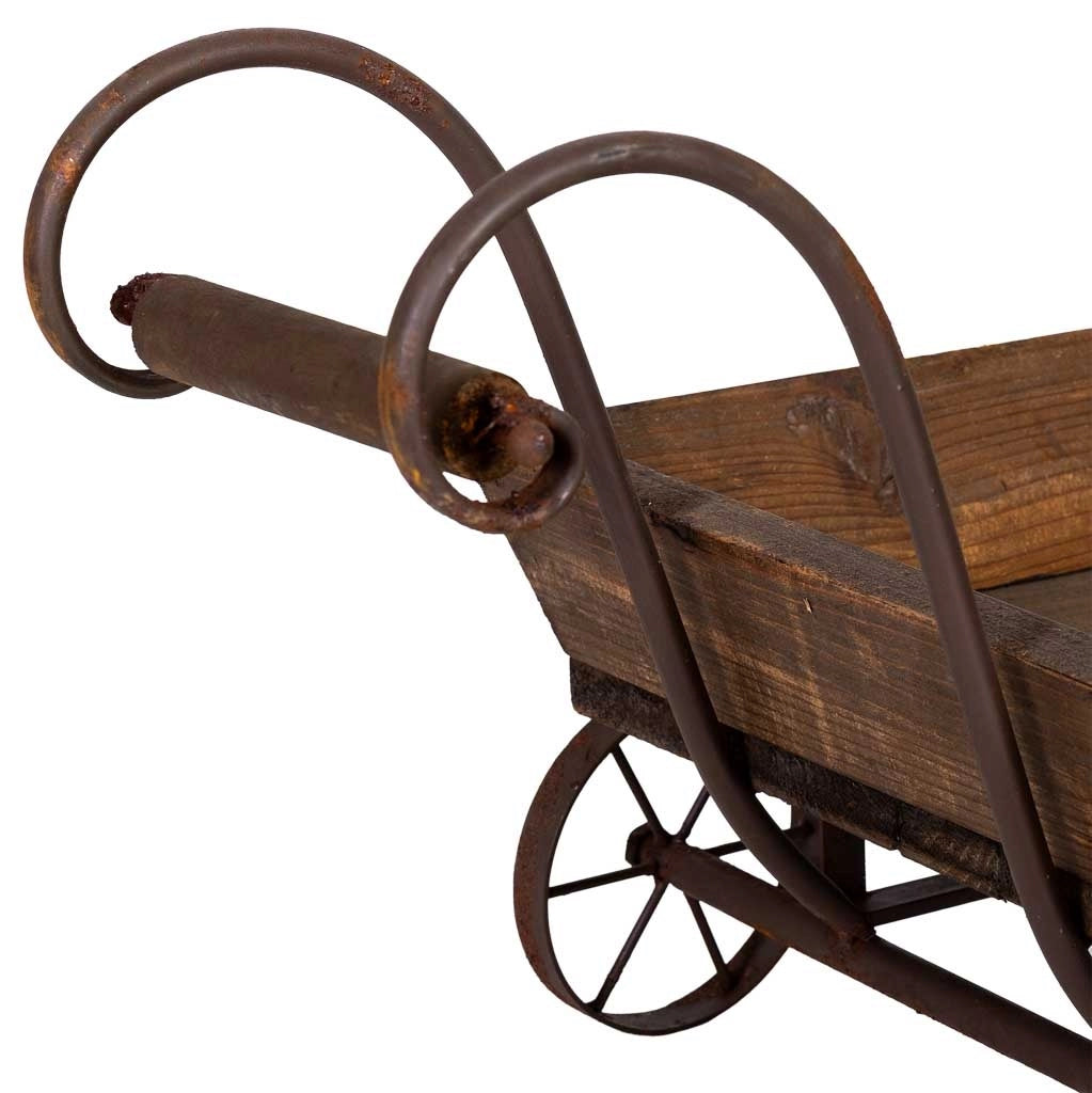 Carrello espositivo in legno e metallo 65x35,5x31,5h cm